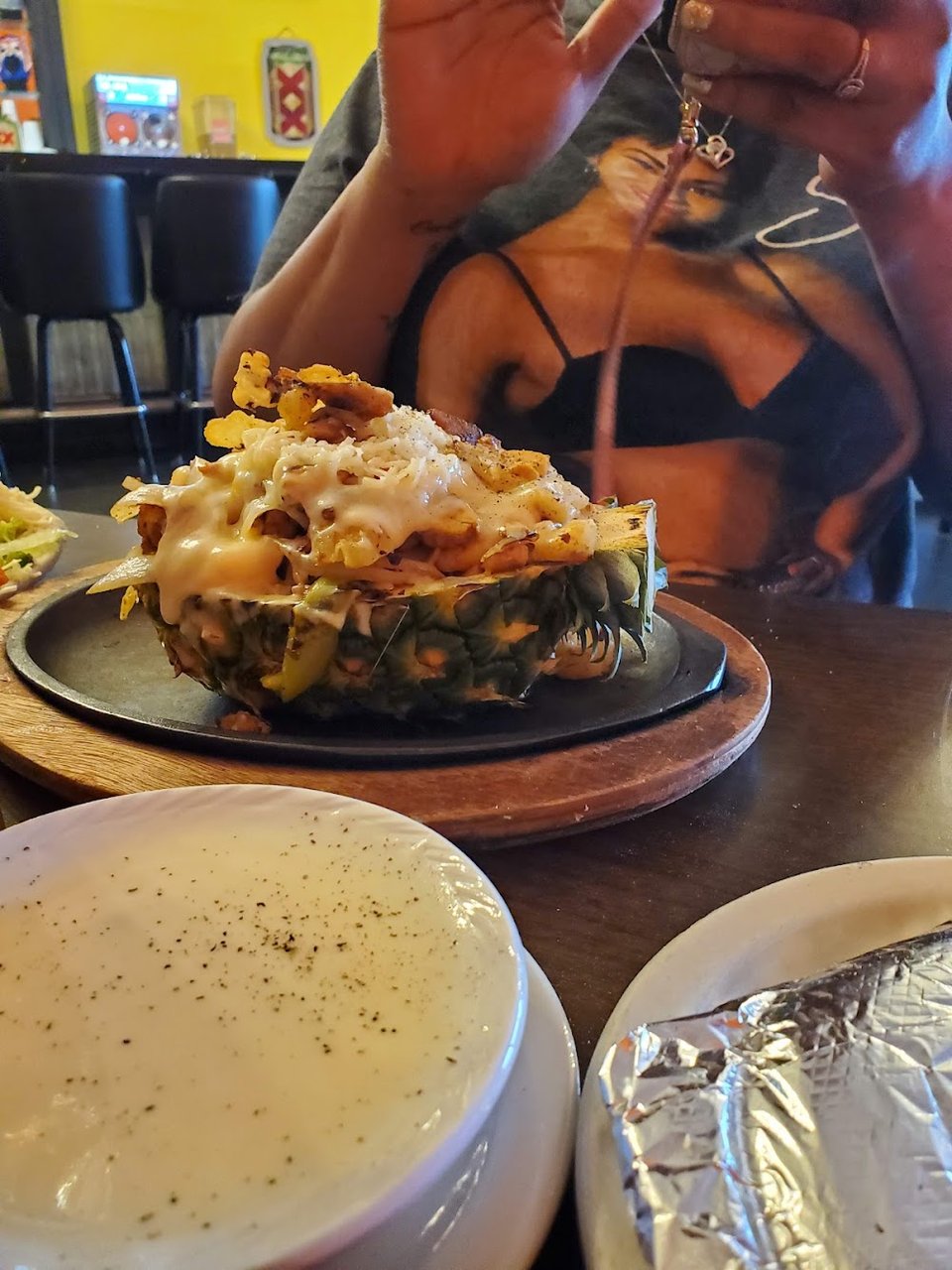 Menu-style spread of tacos and enchiladas.